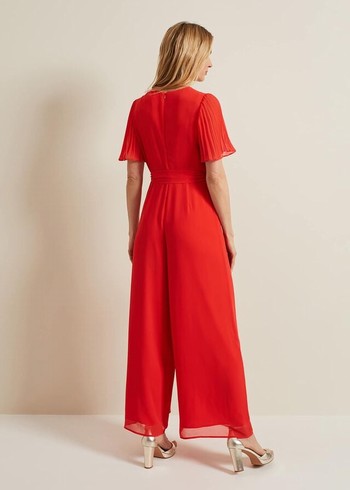 Phase Eight Kendall Pleat Jumpsuit Orange Canada | TOSNGD-581